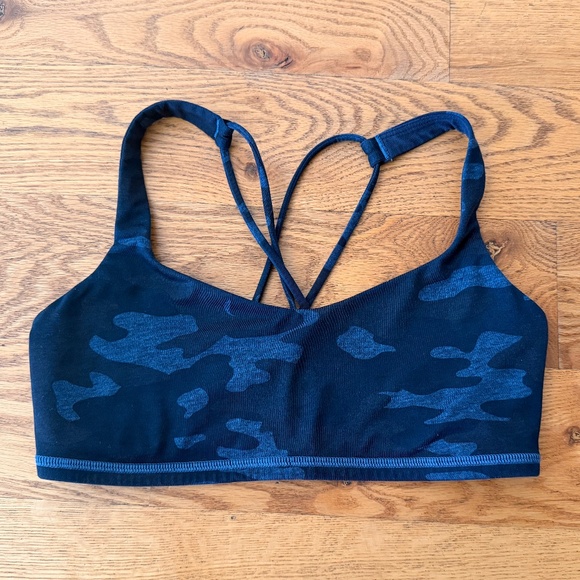 Lululemon Energy Bra in Heathered Texture Lotus Camo Oil Slick Blue (Size 6) - Picture 3 of 8